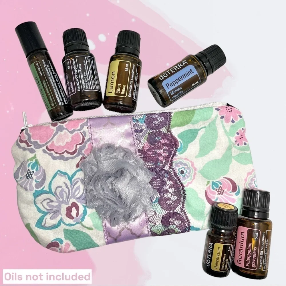 Essential Oil Waterproof White Pastel Floral Print